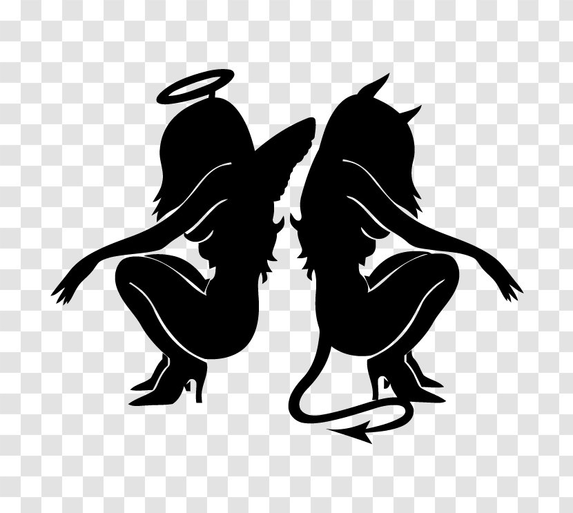 Tattoo Devil Gemini Angel Demon - Wing Transparent PNG