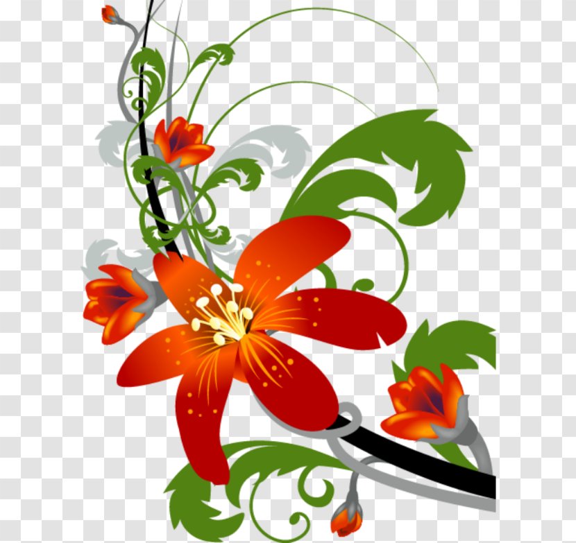 Floral Design Vector Graphics Art Deco Clip Flower - Artwork - Nouveau Transparent PNG