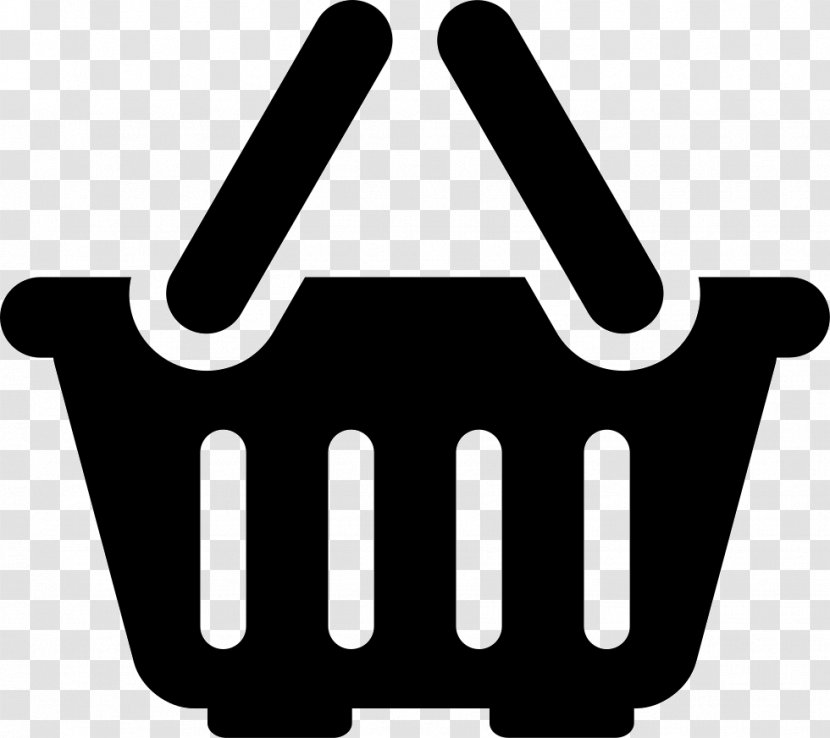 Shopping Cart Basket - Black And White Transparent PNG