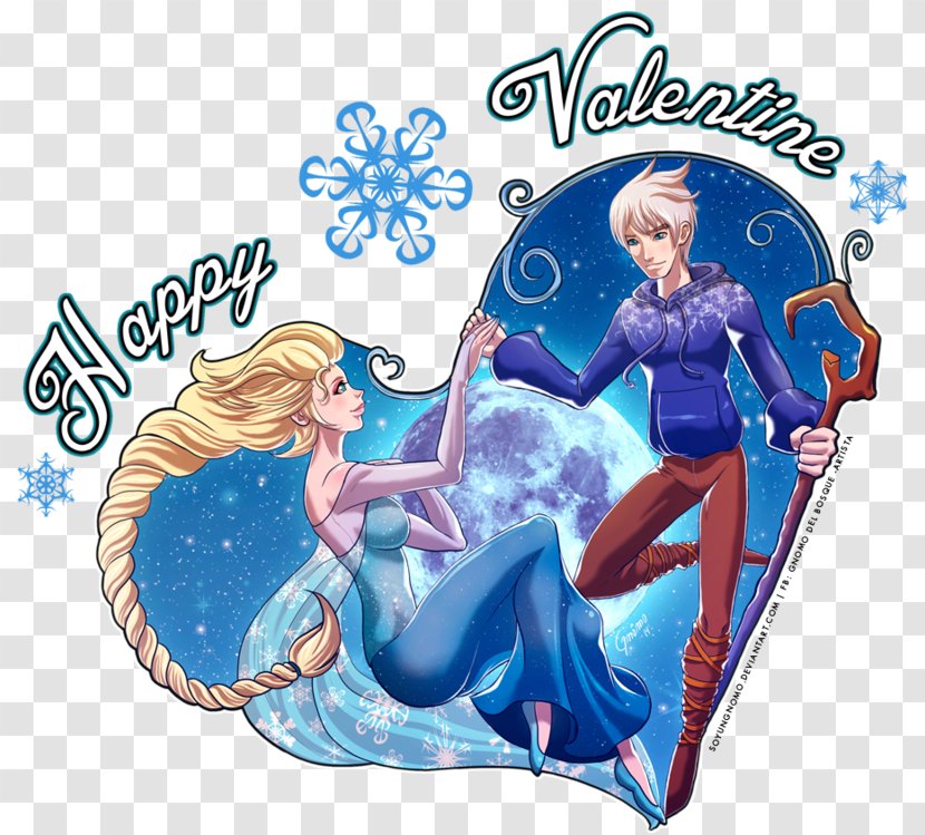 Elsa Anna Olaf Valentine's Day Disney's Frozen - Blue - Let Love Pass Transparent PNG