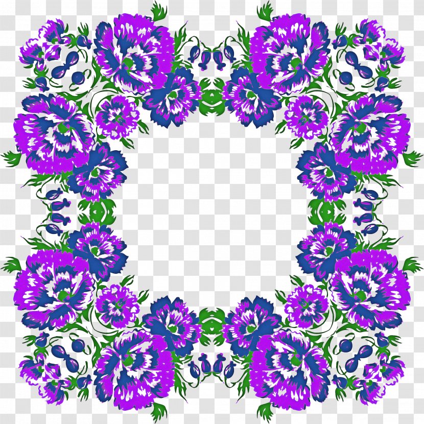 Purple Flower Wreath - Laurel - Lei Plant Transparent PNG