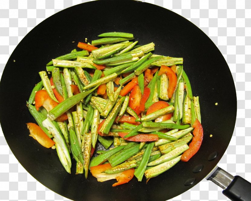 Okra Green Bean Vegetarian Cuisine Dietary Fiber Vegetable - Khana Transparent PNG