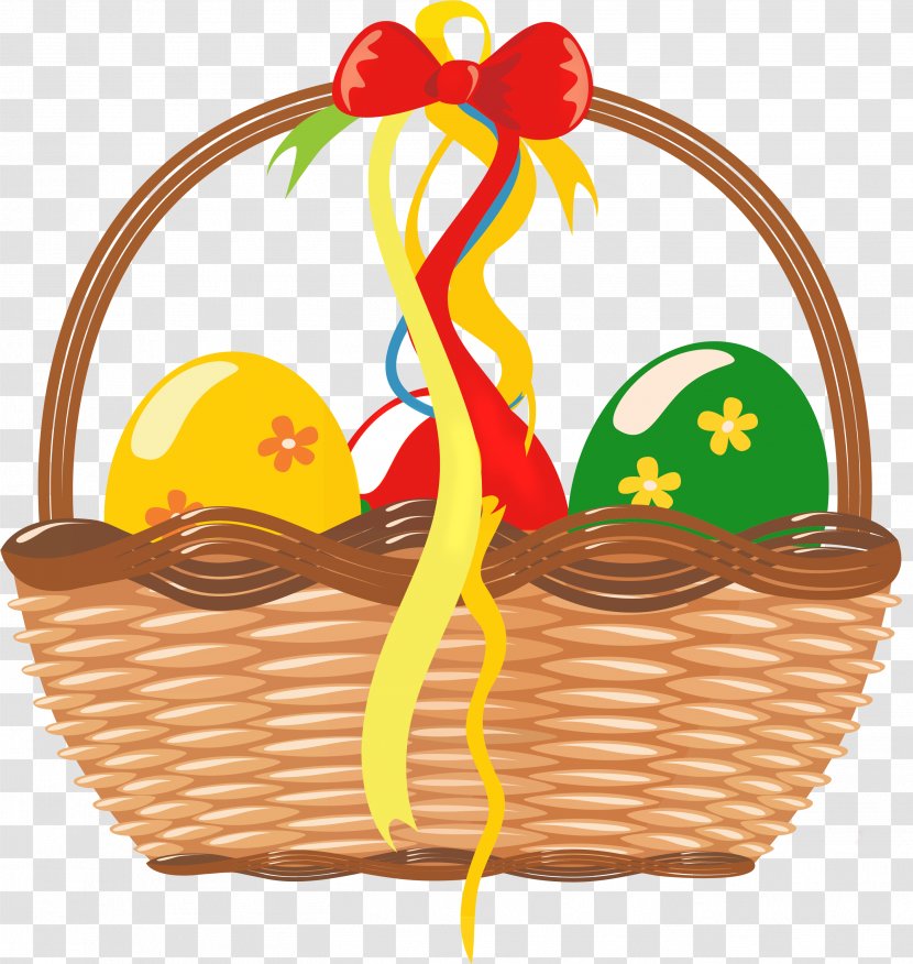 Picnic Basket Clip Art Yellow Gift - Present Easter Transparent PNG