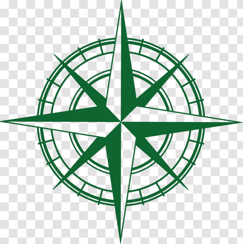 Compass Rose North Arrow Clip Art - Leaf - 建筑logo Transparent PNG