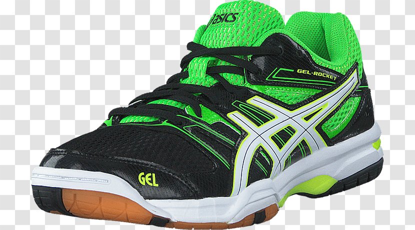 Sneakers Skate Shoe ASICS Basketball - White - Green Rocket Transparent PNG