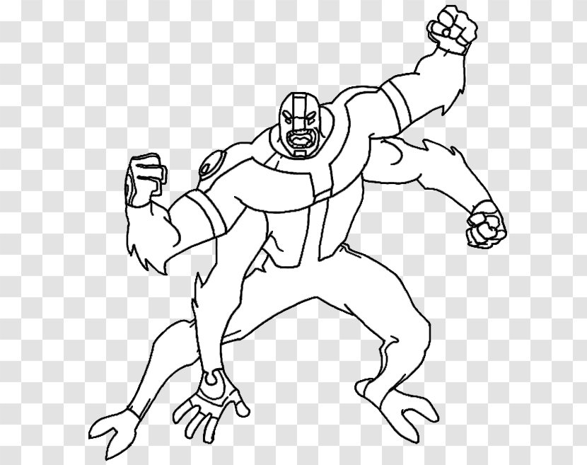 Ben 10: Omniverse Four Arms Coloring Book Swampfire - White - Like Button Youtube Transparent PNG