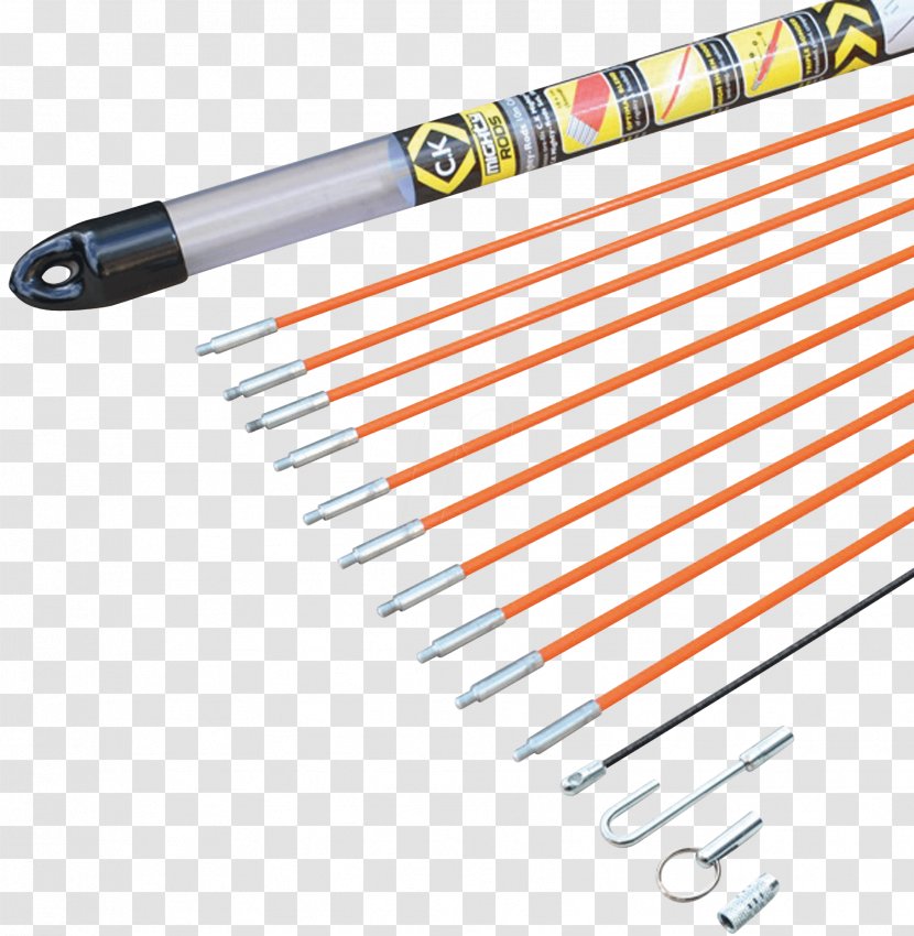 Electrical Cable Fishing Rods Management Wire Fiberglass - Material - Plastic Transparent PNG