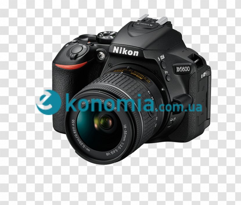 Nikon D5600 Digital SLR Canon EF-S 18–55mm Lens Camera DX Format - Dx Transparent PNG