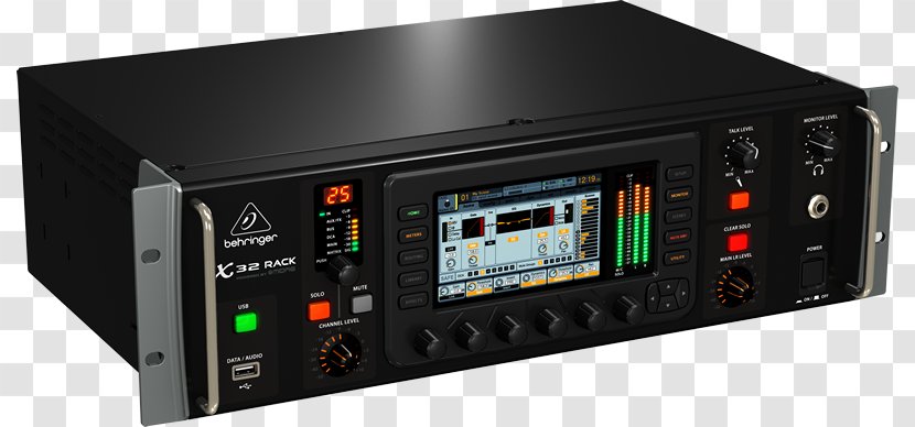 Audio Mixers Digital Mixing Console Behringer X32 Rack - Watercolor - Theatre Sound Mixer Transparent PNG