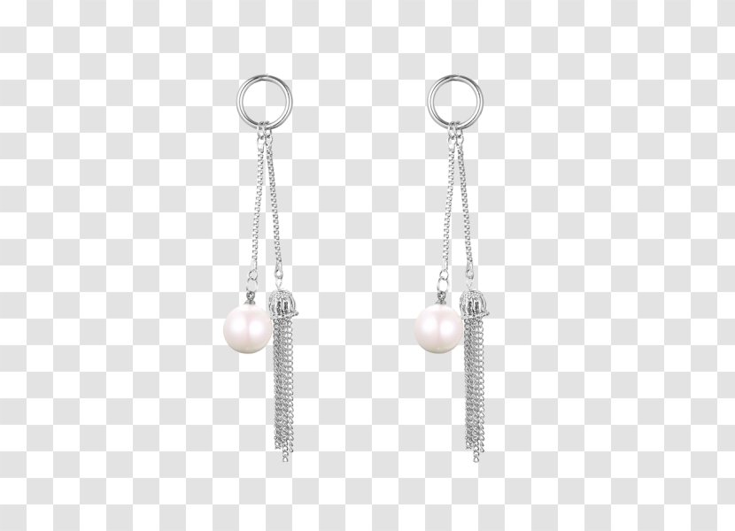 Earring Imitation Pearl Body Jewellery - Chain Transparent PNG