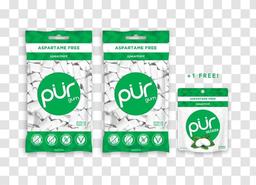 Chewing Gum Mentha Spicata Peppermint PÜR Aspartame - Wintergreen Transparent PNG