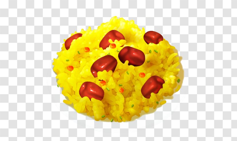 Fried Rice Cooked - Yellow - Painted Jujube Transparent PNG