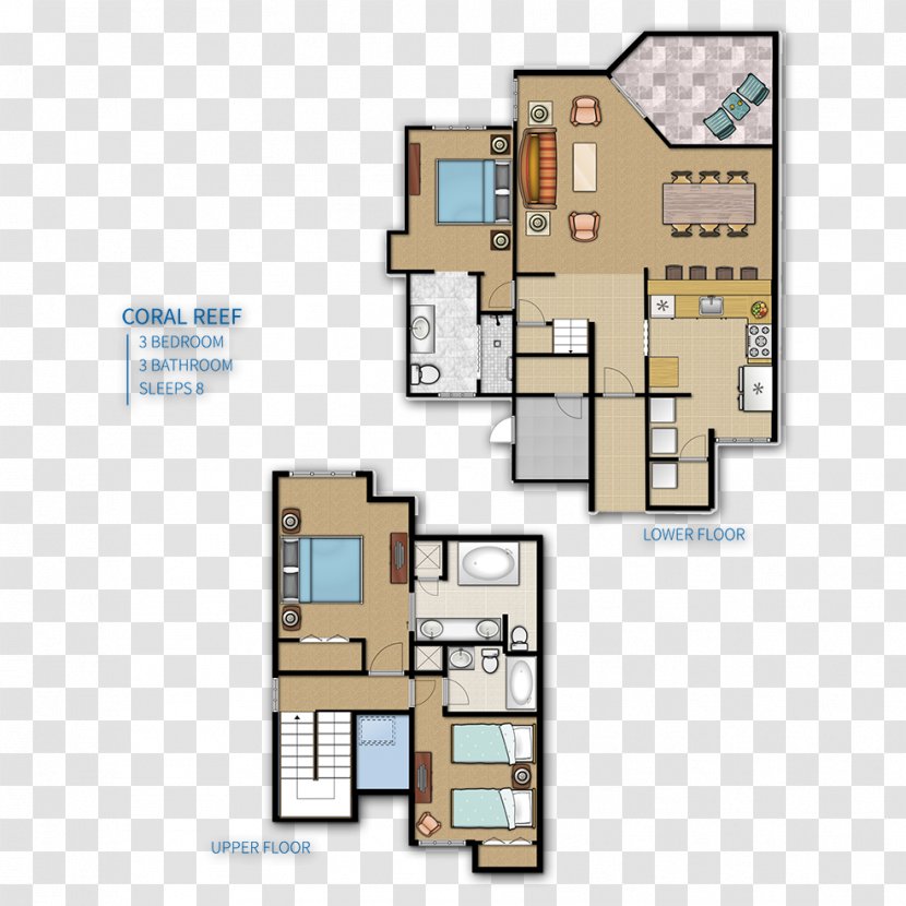 Coral Sands Resort Floor Plan House Room - Property Transparent PNG