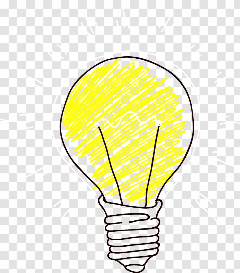 Incandescent Light Bulb Lamp Clip Art - Laboratory Flask - Hand-painted Transparent PNG