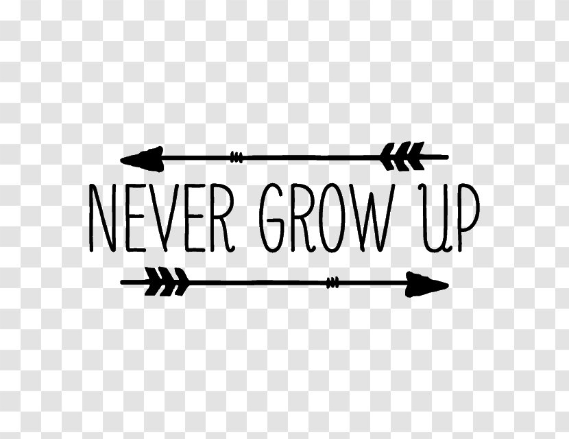 Never Grow Up T-shirt Peeter Paan Clothing - Logo Transparent PNG