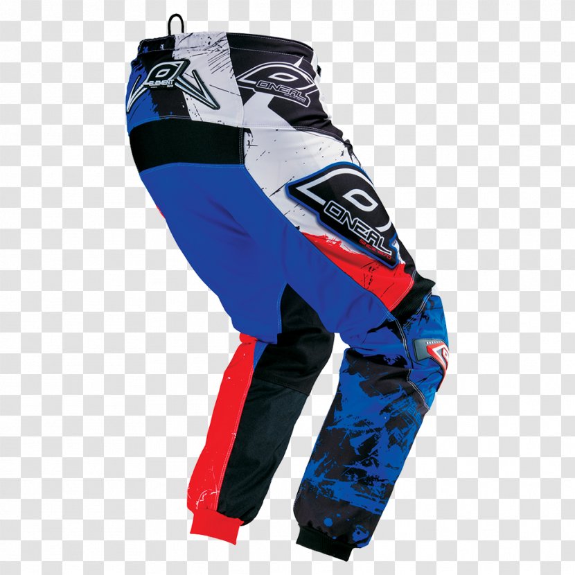 Motorcycle Pants Motocross Jersey Bicycle - Electric Blue Transparent PNG