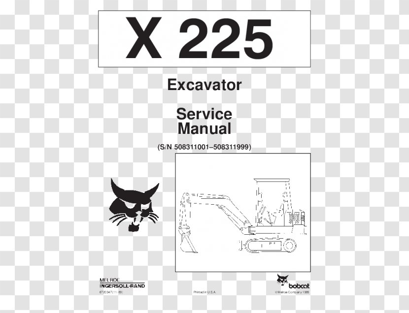 Bobcat Company Compact Excavator Product Manuals Owner's Manual - Spare Part Transparent PNG
