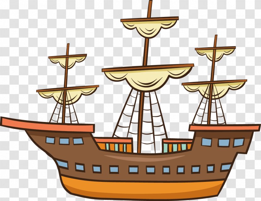 Caravel Ship Clip Art - First Rate - Vector Transparent PNG