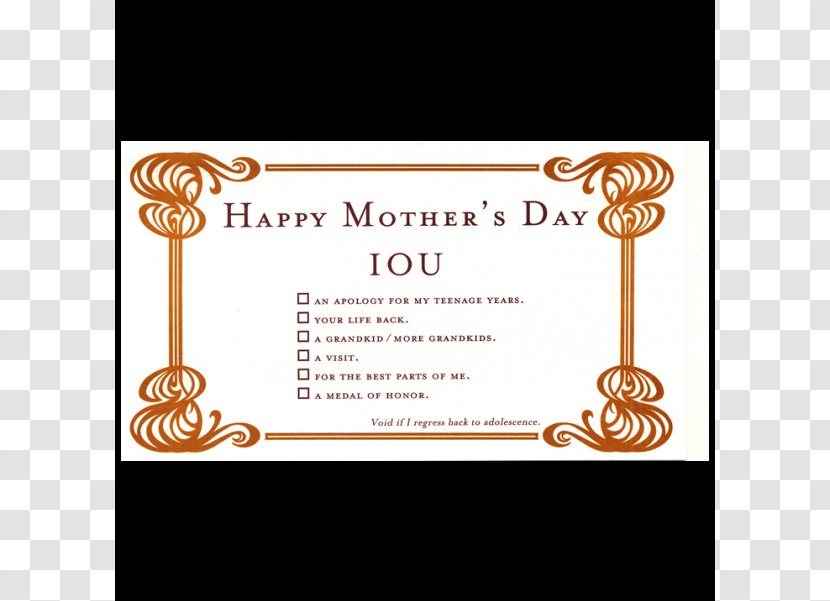 Mother's Day Greeting & Note Cards Gift - Animal Transparent PNG