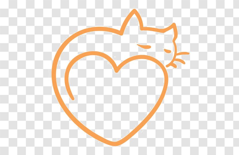 Wildcat Kitten Dog Living With Cats - Silhouette - Orange Love Transparent PNG