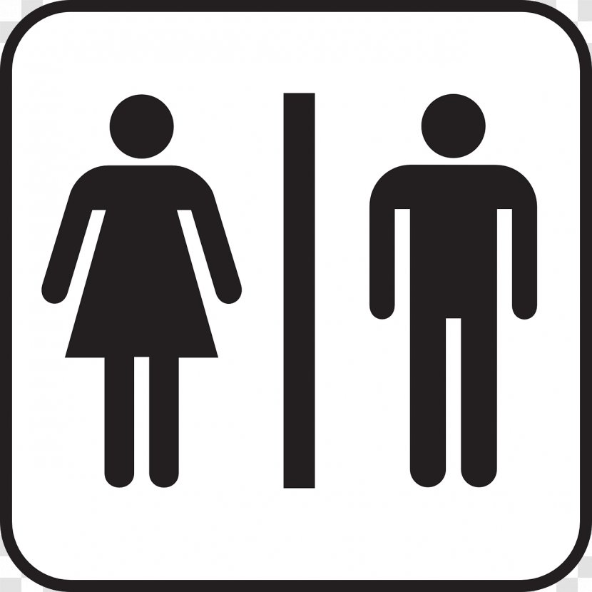 Bathroom Public Toilet Clip Art - Monochrome Transparent PNG