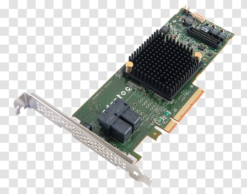 Adaptec Serial Attached SCSI Disk Array Controller RAID PCI Express - Network Interface - Storedvalue Card Transparent PNG