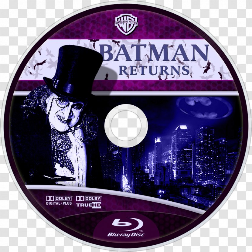 Blu-ray Disc Batman Penguin Compact Joker - Label - Returns Transparent PNG