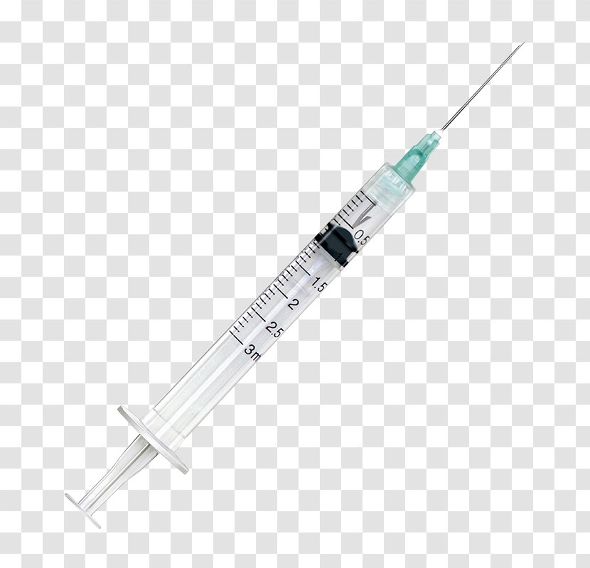 Safety Syringe Hypodermic Needle Luer Taper Injection - Disposable Transparent PNG