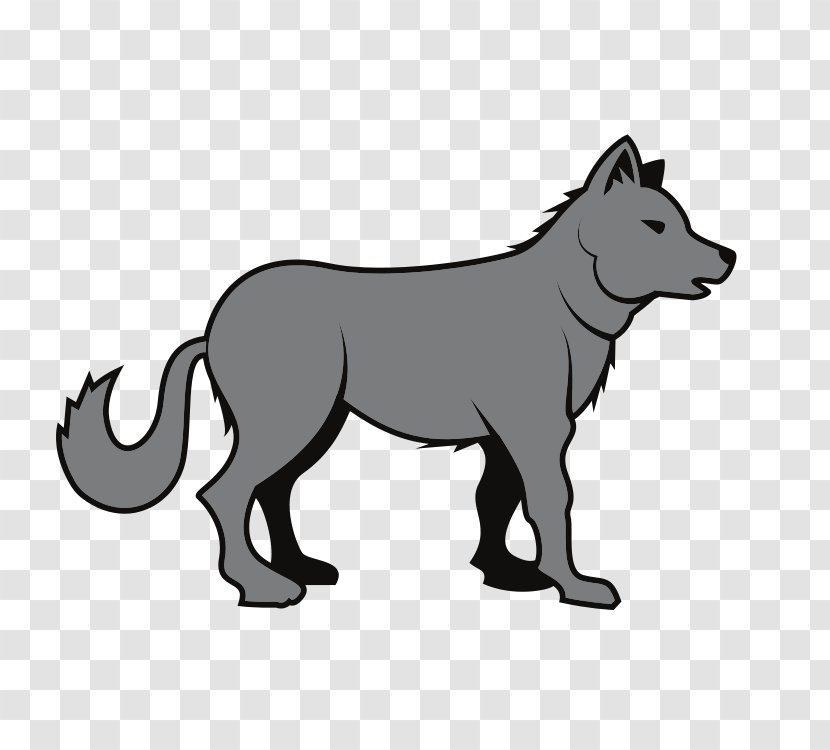 Gray Wolf Clip Art - Dog Like Mammal - Vector Transparent PNG