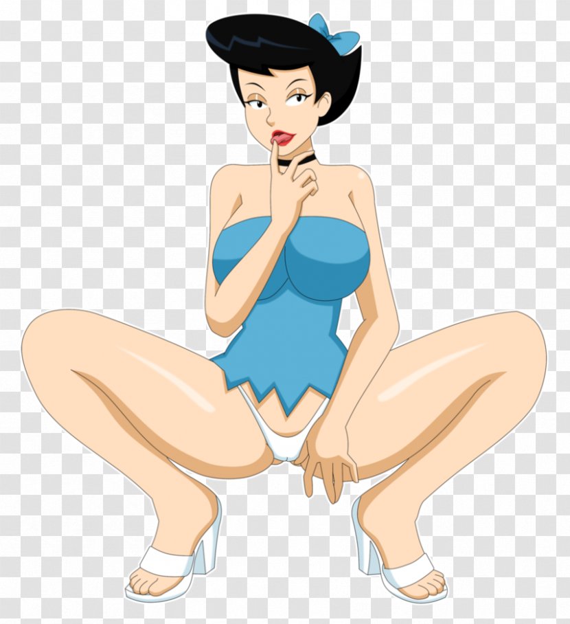 Betty Rubble Wilma Flintstone Barney Bamm-Bamm - Silhouette - Watercolor Transparent PNG