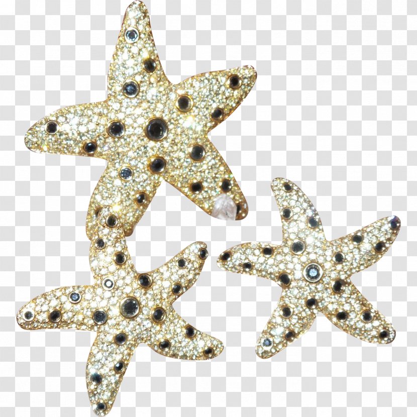 Earring Jewellery Swarovski AG Brooch Imitation Gemstones & Rhinestones - Clothing Accessories - Starfish Transparent PNG