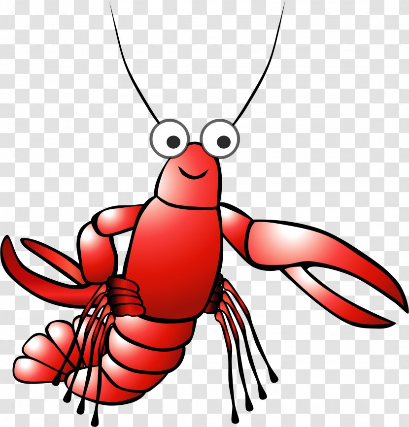 Lobster Cartoon Clip Art - Crayfish Transparent PNG