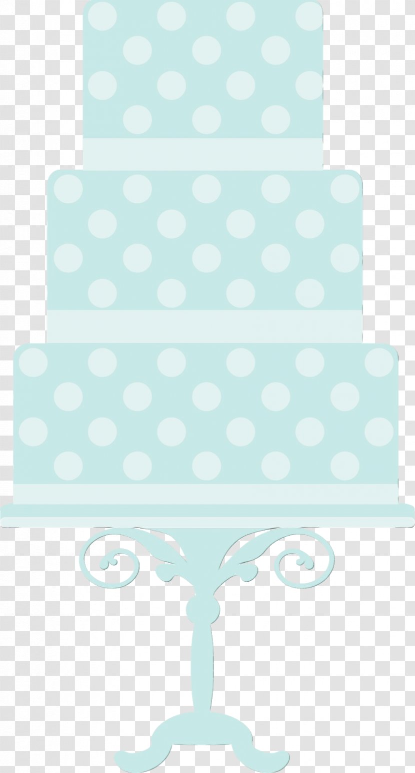 Polka Dot - Aqua - Rectangle Wedding Cake Transparent PNG