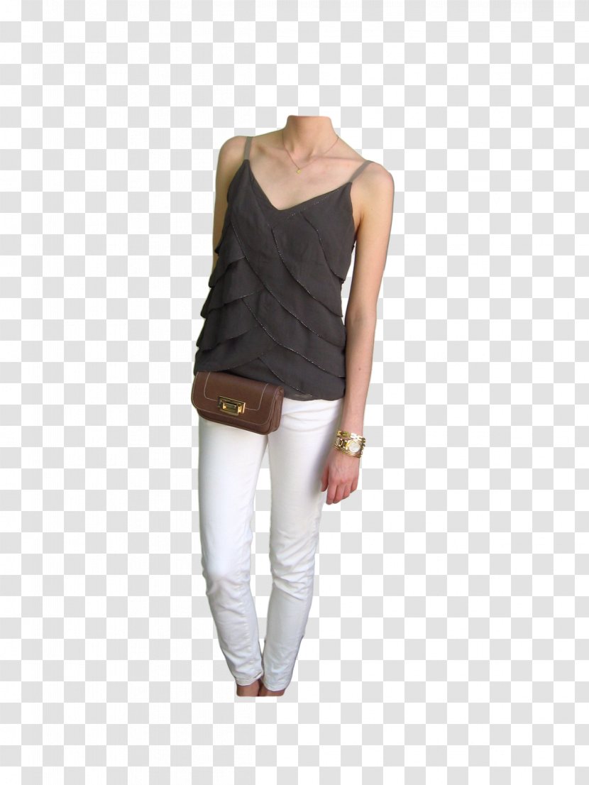 Jeans T-shirt Shoulder Sleeve - Trousers Transparent PNG