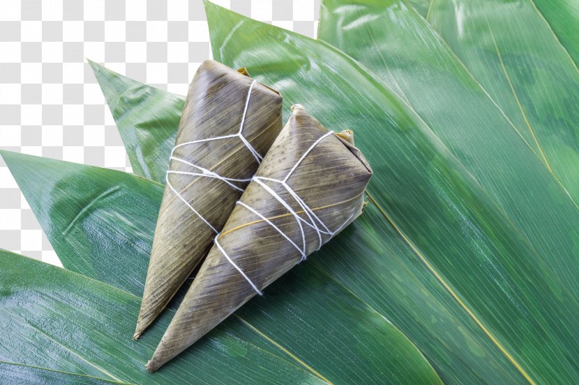 Zongzi Rice Pudding Suman Bxe1nh Chu01b0ng Cake - 2 Dumplings On The Bamboo Leaves Transparent PNG