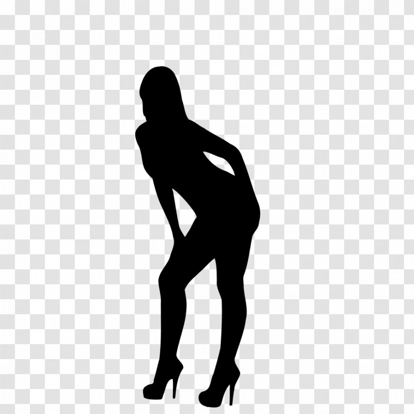 Silhouette Female Woman Tangram Free - Footwear - Netball Transparent PNG