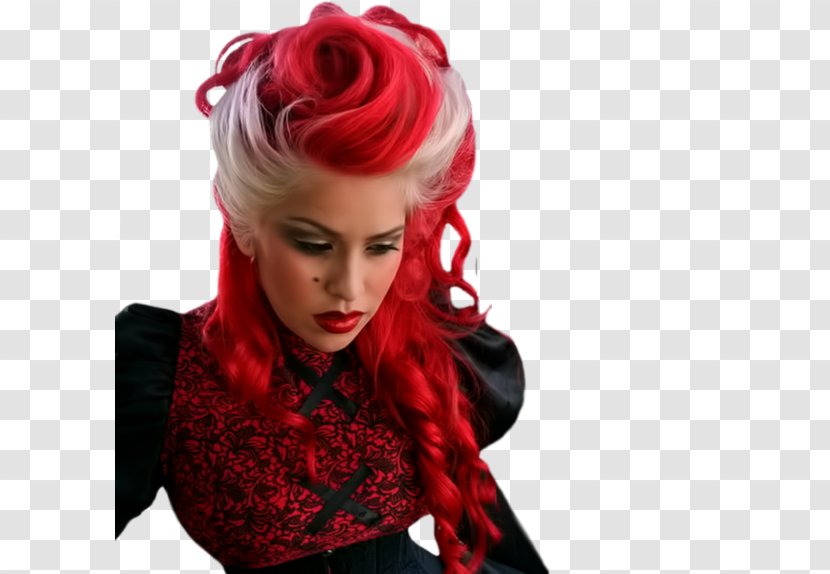 Hairstyle Human Hair Color Red Coloring Transparent PNG