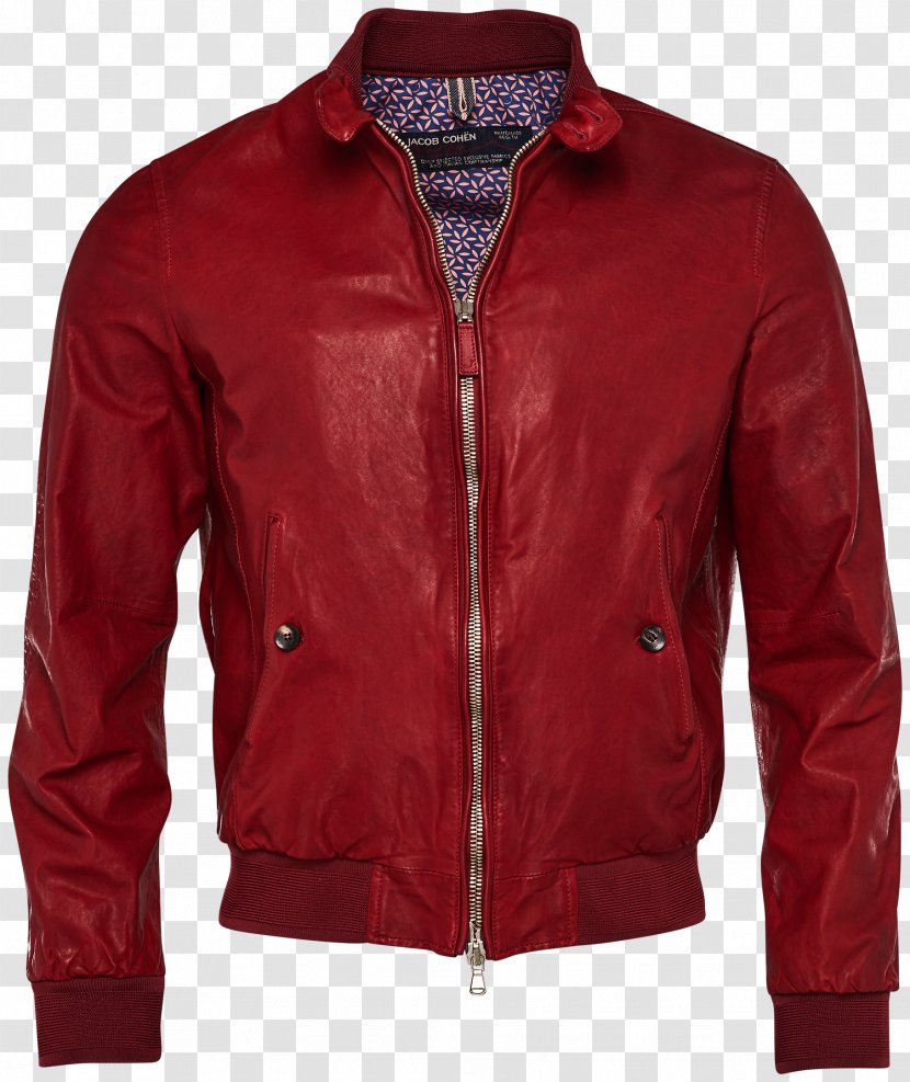 Leather Jacket Sleeve Maroon Transparent PNG