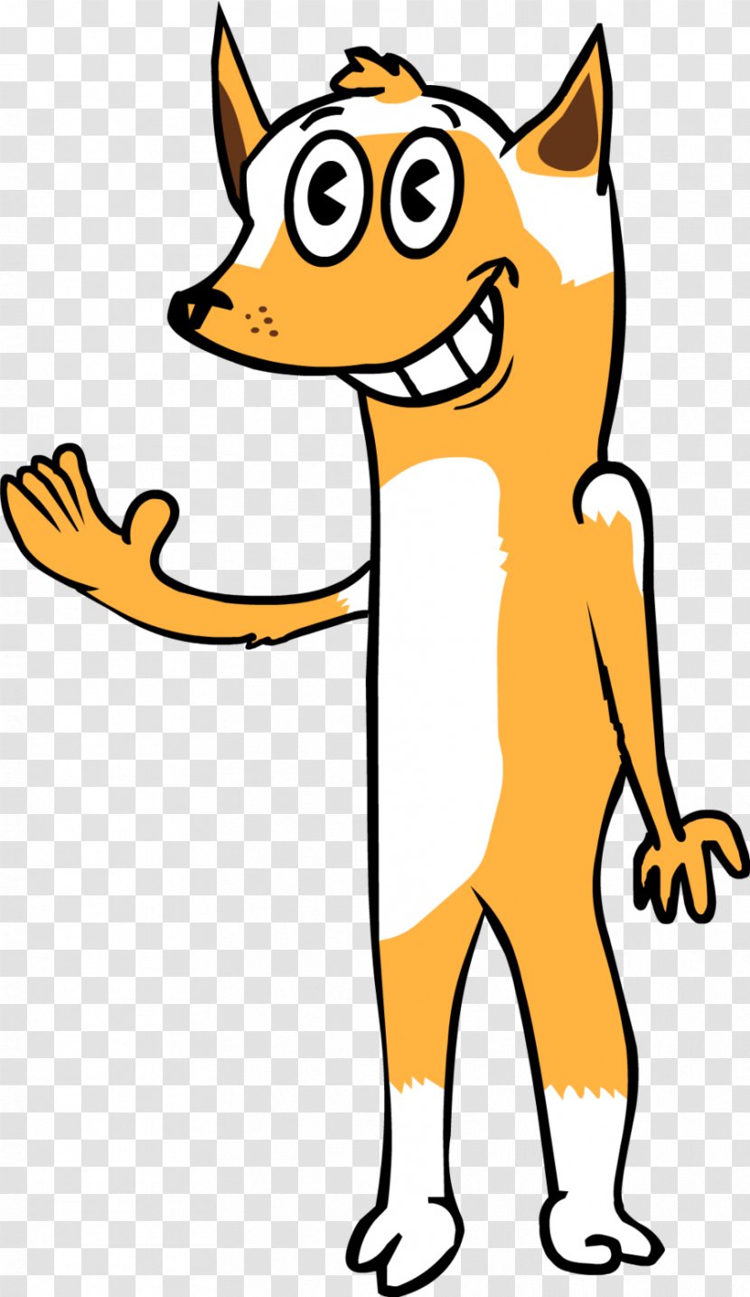 Red Fox Carnivora Cartoon Clip Art - Yellow - Corgi Transparent PNG