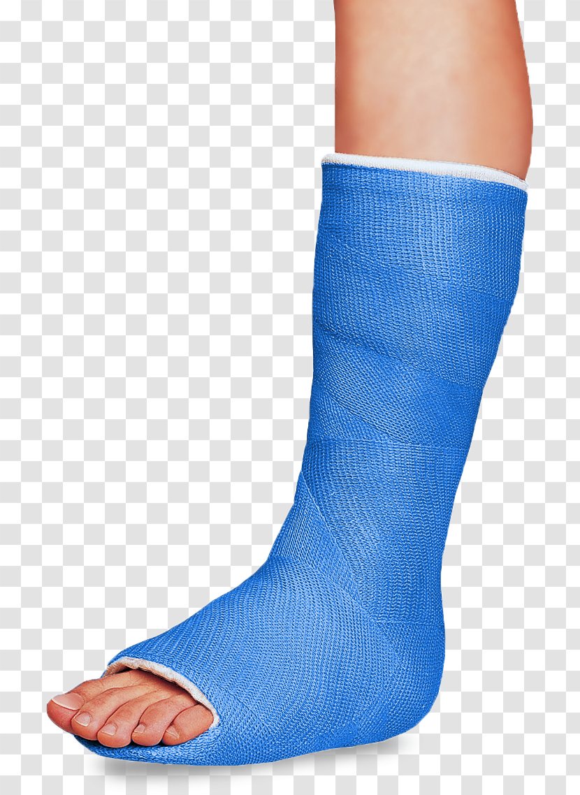 Blue Plaster Ankle Glass Fiber Sock - Watercolor - Poeira Transparent PNG