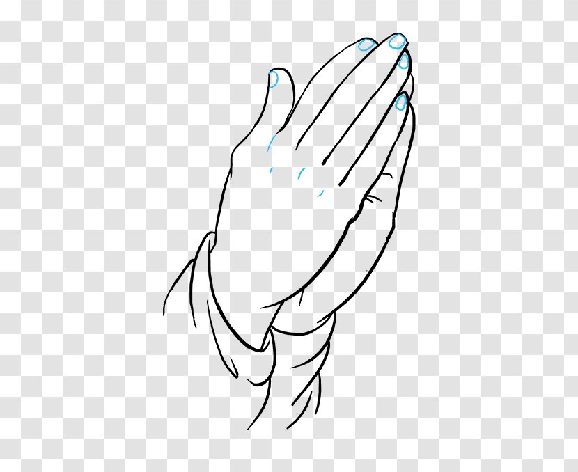 Praying Hands Drawing Illustration Image Thumb - Frame - Hand Transparent PNG