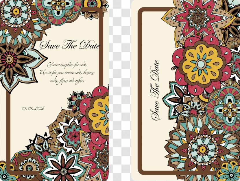 Wedding Invitation Convite Pattern - Flower - Vector Flowers Invitations Transparent PNG
