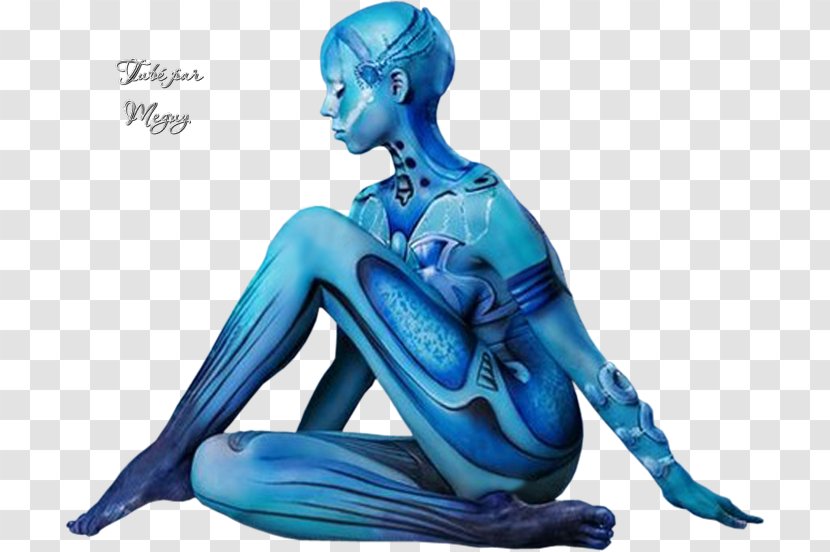 Cobalt Blue Homo Sapiens Figurine - Human - Muscle Transparent PNG