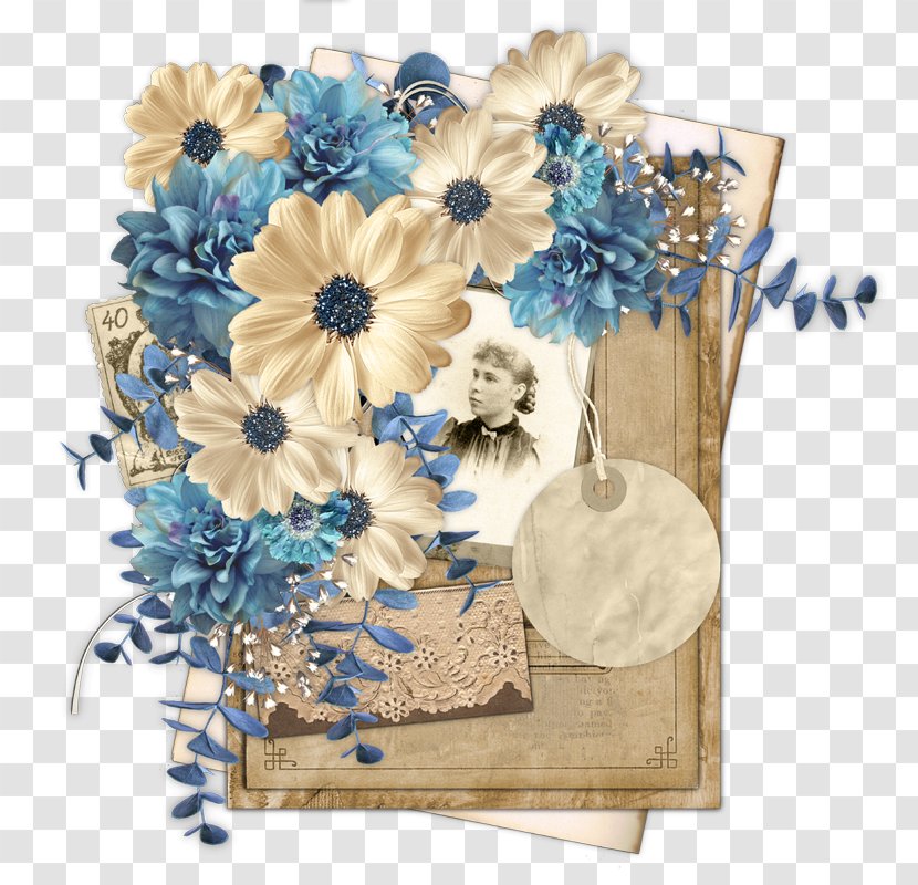 Floral Design Cut Flowers Paper Flower Bouquet - Petal - Blue Transparent PNG