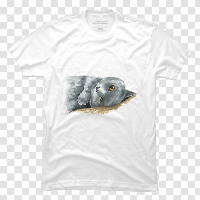 T-shirt Sleeve Bluza Snout Beak - Cat Watercolor Transparent PNG