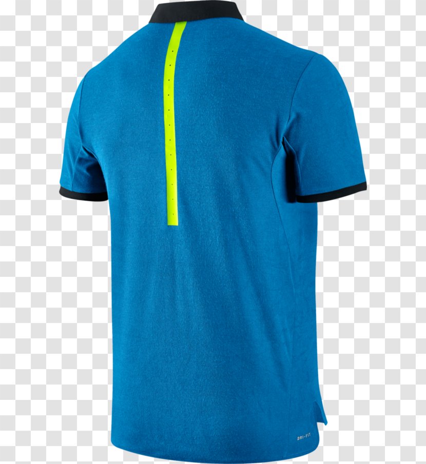 T-shirt Polo Shirt Nike Blue Tennis - Tshirt - Roger Federer Transparent PNG
