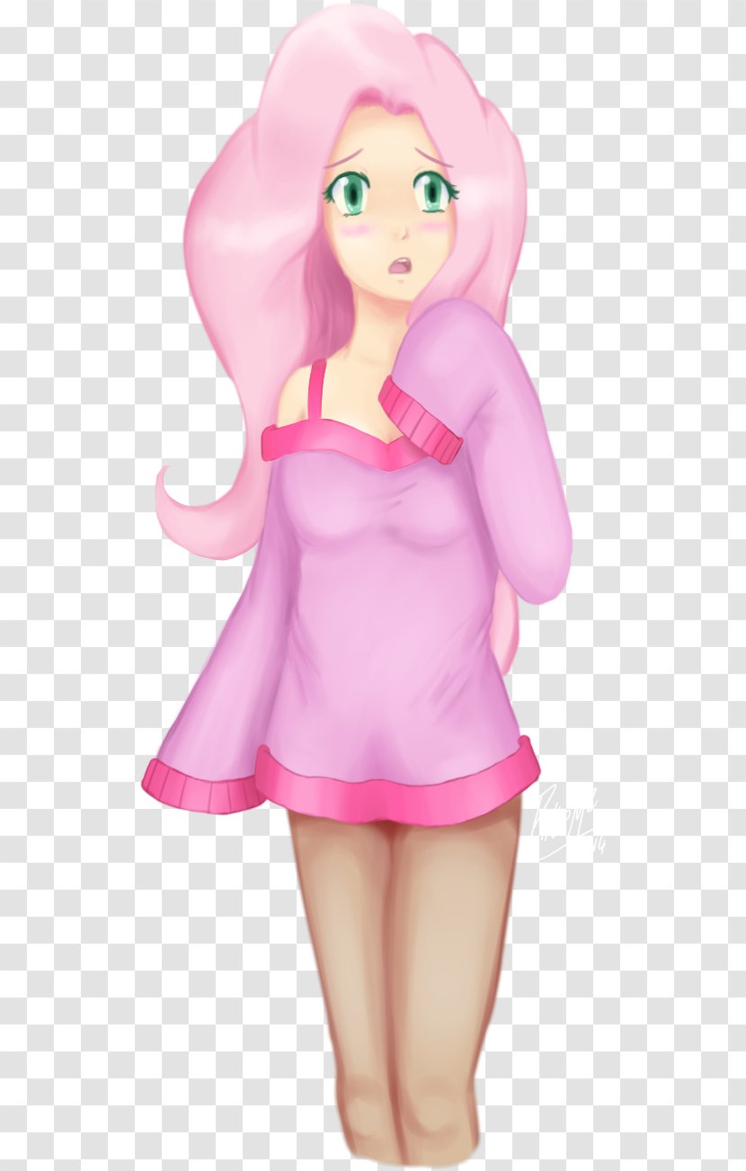 Brown Hair Cartoon Character Pink M - Heart - Barbie Transparent PNG