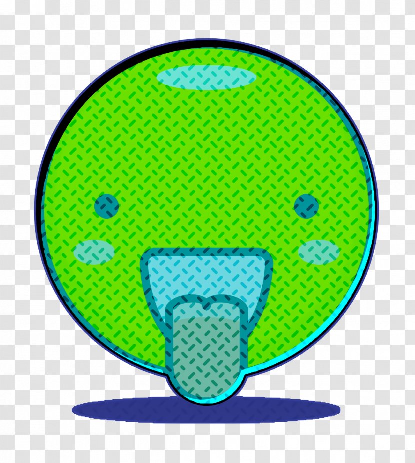 Face Icon Tongue With - Green Transparent PNG
