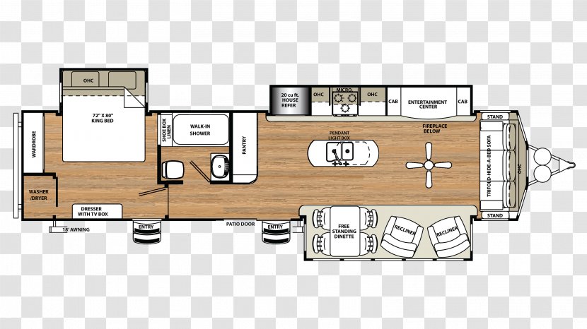 Floor Plan Campervans Caravan Trailer Fifth Wheel Coupling - Forest Transparent PNG