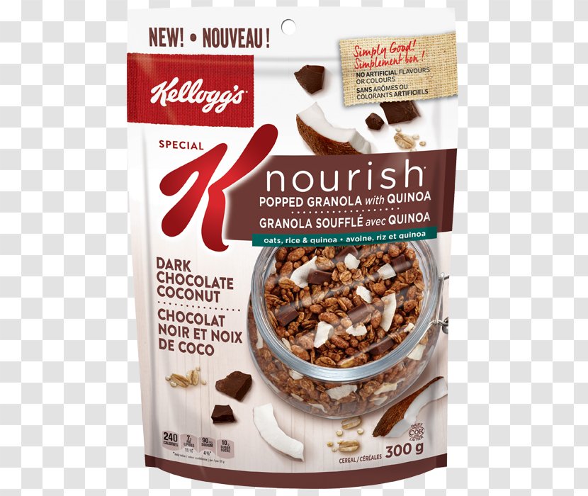 Breakfast Cereal Granola Special K Chocolate Kellogg's - Dark Transparent PNG